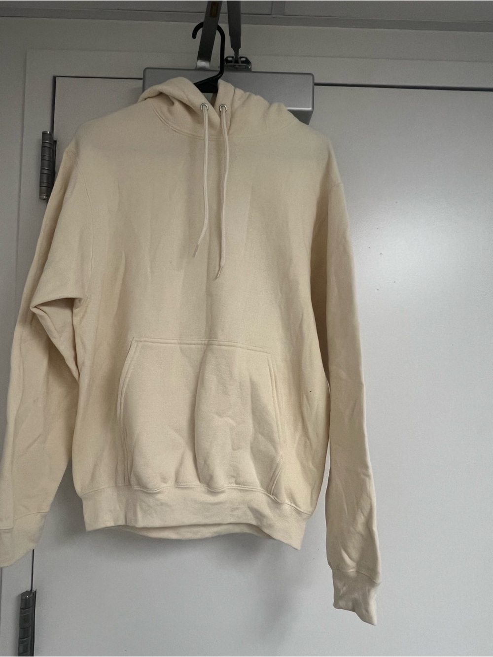 Men's Cream Pullover Hoodie - Casual Everyday Comfort